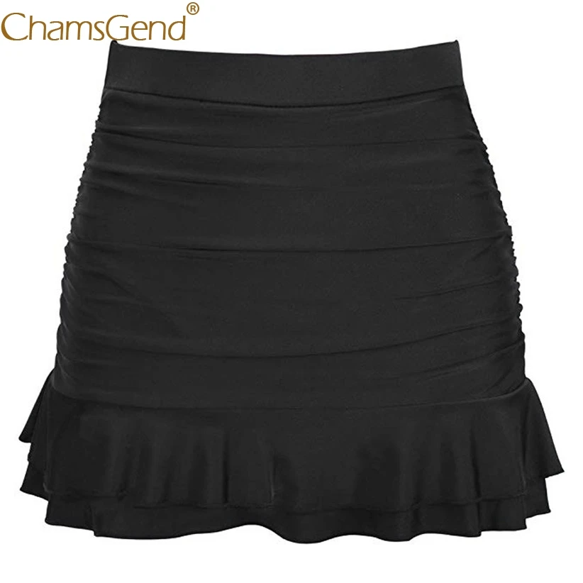 Женский купальник с высокой талией юбки купальники бикини оборками летние