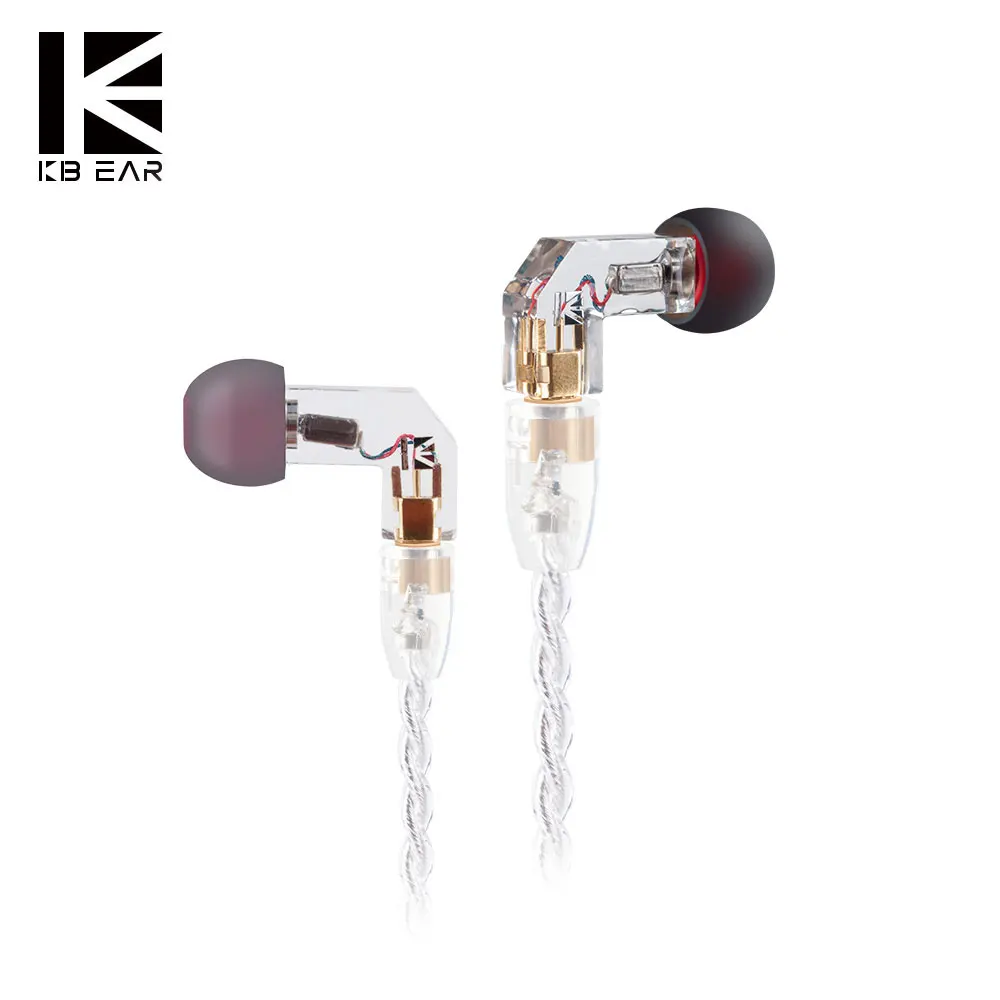 Clear AK KB EAR F1 наушники с сбалансированной арматурой, наушники с басами, DJ, для бега, Спортивная технология, Hi-Fi гарнитура с 3,5 мм MMCX наушниками, KEEAR Opal - Цвет: Clear