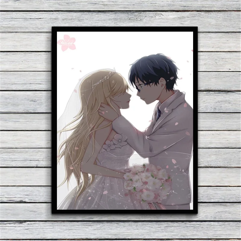 

April Arima Silk Fabric Poster And Print Wall Art Picture Painting Home Decor