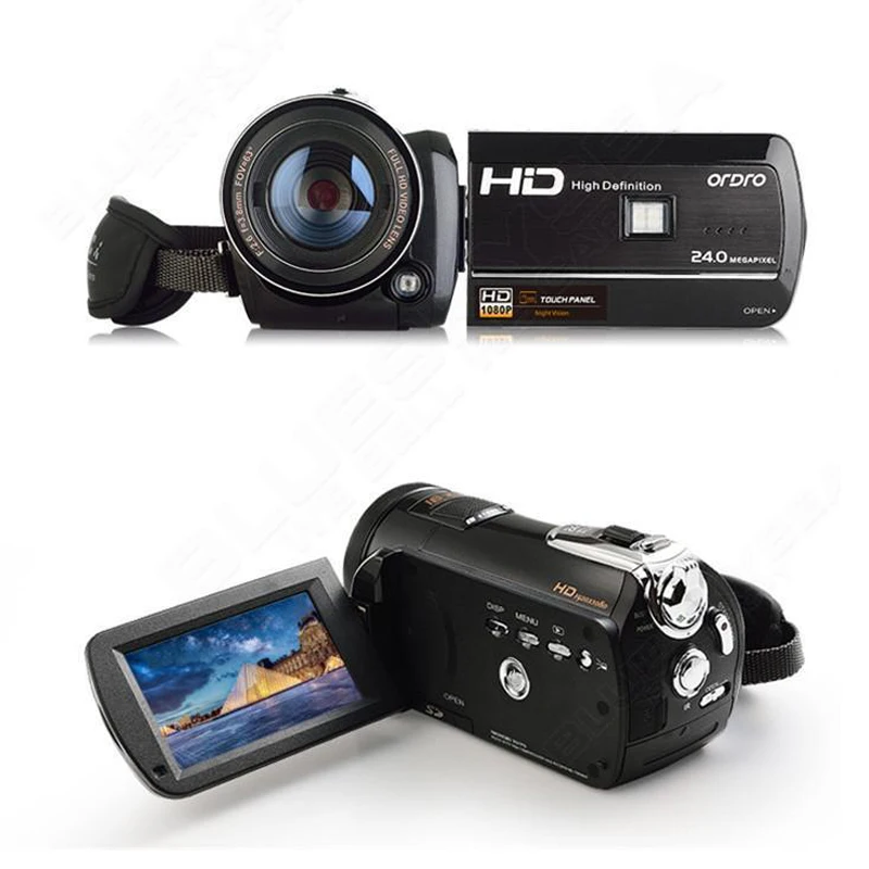 [Авторизованный Дистрибьютор] Ordro D395 FHD 1080P 3 дюймовый сенсорный Sceen 24MP 18X Zoom IR