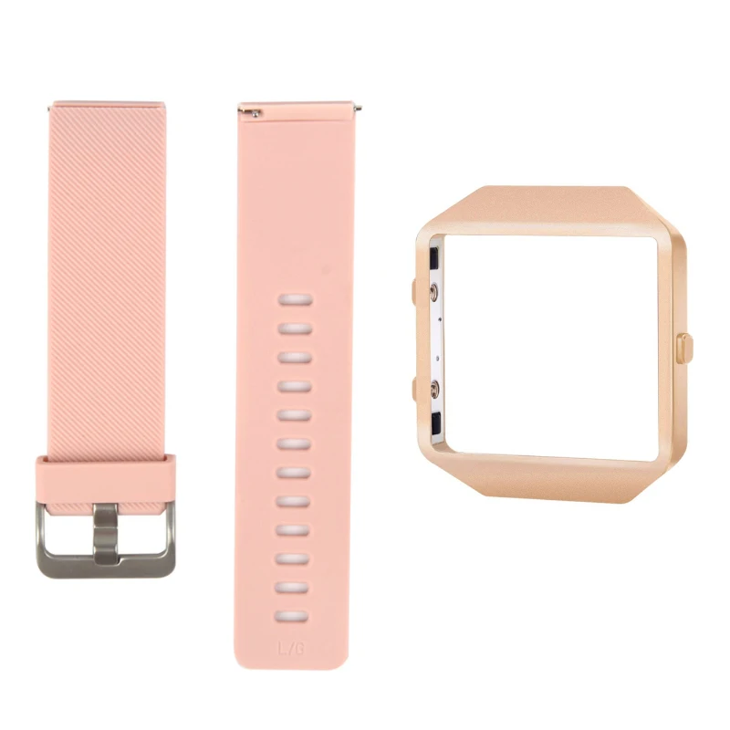 Bemorcabo для Fitbit Blaze Band, сменный Силиконовый браслет с новой рамкой из розового золота для Fitbit Blaze smart fitness Watch