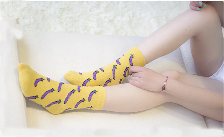 Новинка 2017 милые шерстяные носки с мультяшным рисунком фруктов для женщин зимние