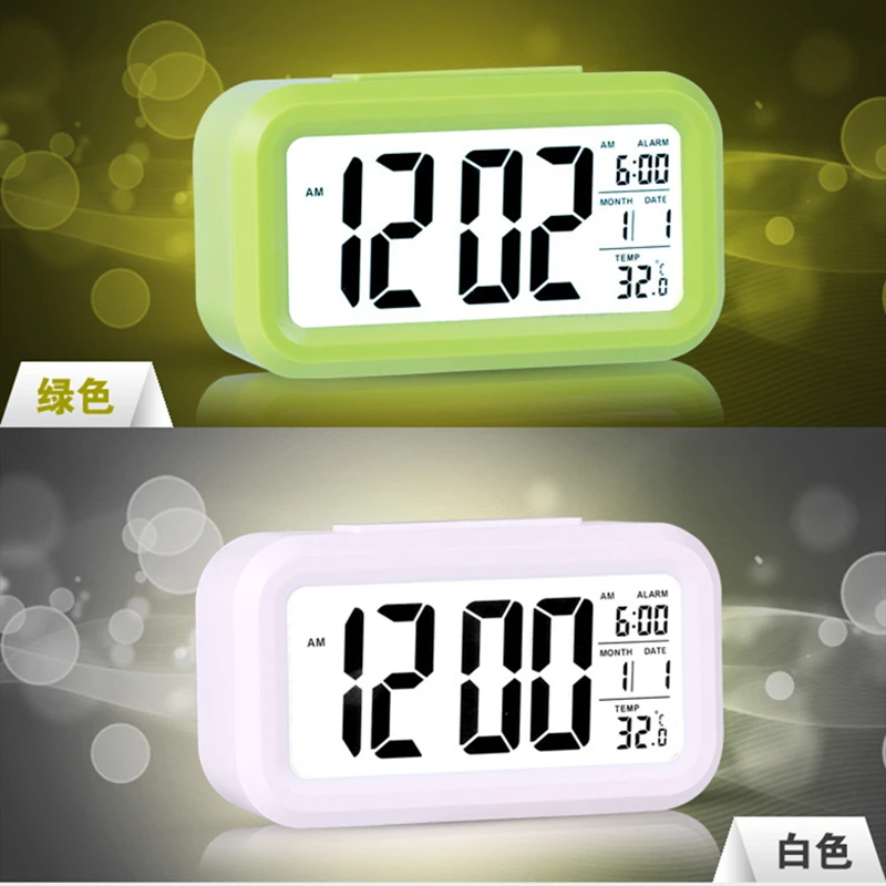 

Smart Clock Thermo-Responsive Sleeping Alarm Clock Silence Backlight Electronic Clock Creative Digital Clock Gift Calendars