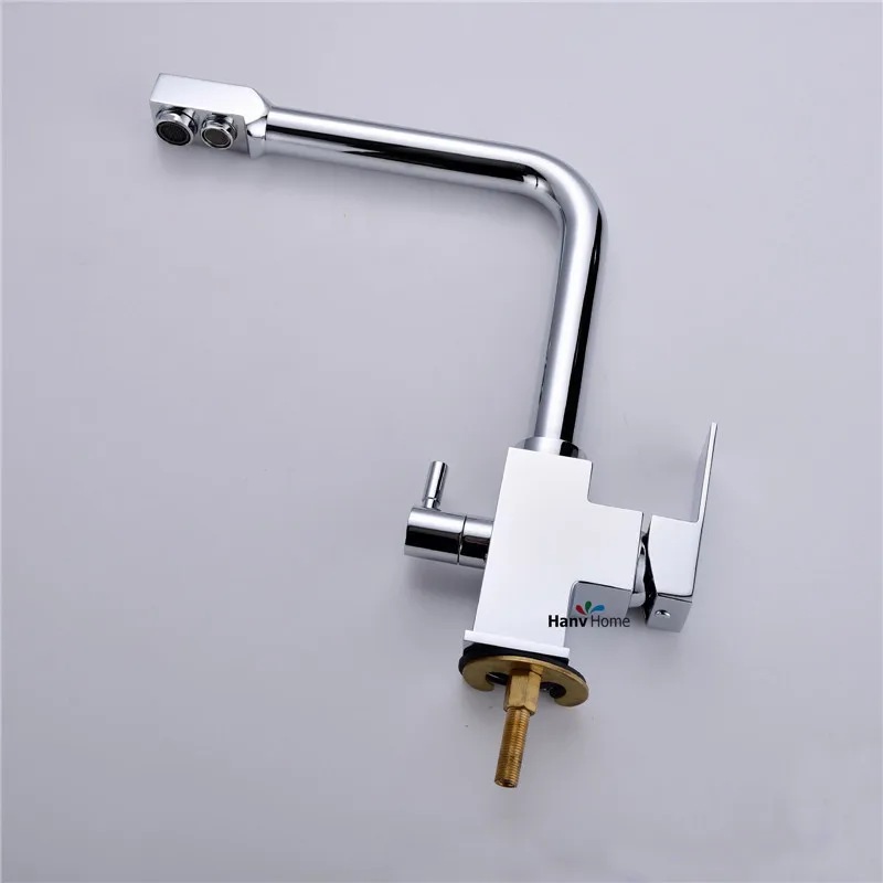 AODEYI хромированный латунный кран для кухни с чистой водой на бортике смеситель