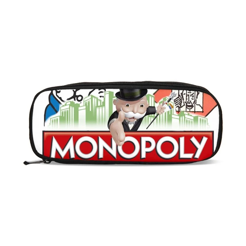 

Fashion Monopoly Pencil Case Cartoon Boys Large Purse Office Writing Holder School Supplies Organizer Wallet Children Pencil Bag