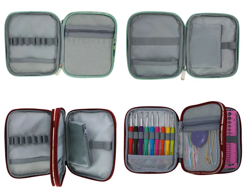 Empty Crochet Hook Yarn Storage Bag Portable Handmade crochet Yarn Storage Tote For Knitting Sewing Tools Accessories Organizer