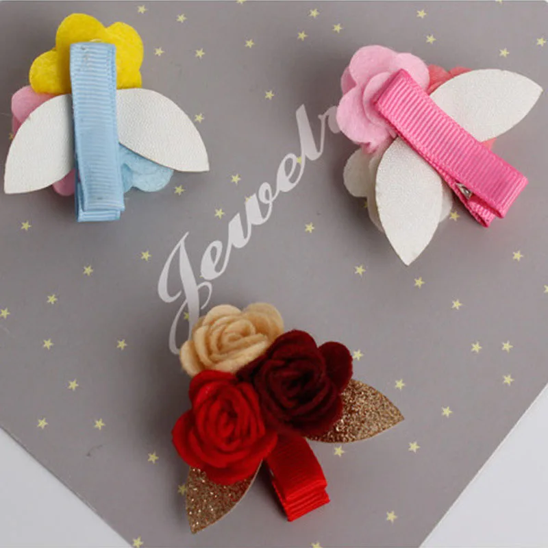 Новые заколки для волос с цветами камелии милые аксессуары девочек розовые синие