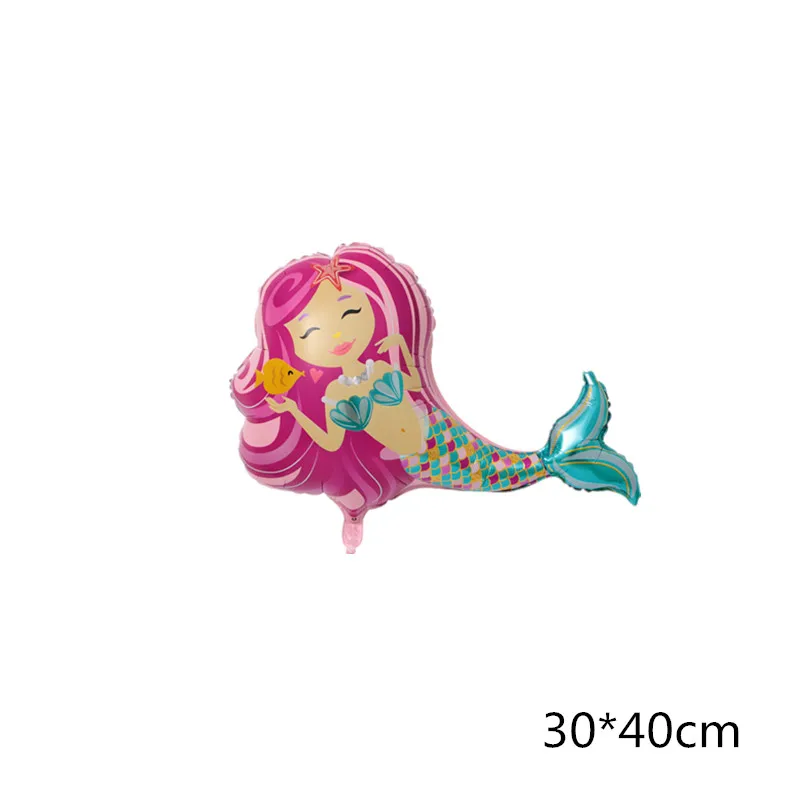 small mermaid Большие 95*80 см милые воздушные шары из фольги в виде Русалочки для девочек, украшения для дня рождения, гелиевые воздушные шары в виде Русалочки из мультфильма - Цвет: small mermaid