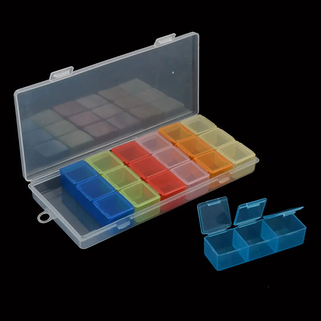 UXCELL Съемная 21 Щели Еженедельный Капсулы Таблетки Хранения Дело Box Многоцветный |