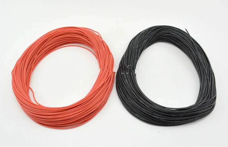 1 метр красный + Черный 10AWG 12AWG 14AWG 16AWG 18AWG 20AWG 22AWG 24AWG термостойкий мягкий силиконовый