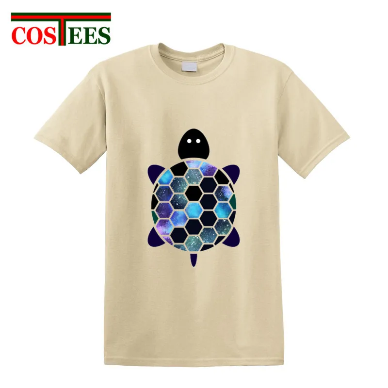 Camiseta космическая галактика морская черепаха футболка для мужчин милая Kawaii