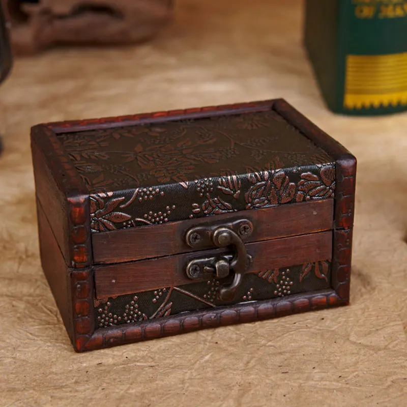Деревянная коробка для хранения украшений 12x8x7 см|nail art kits for sale|jewelry box necklace holderjewelry