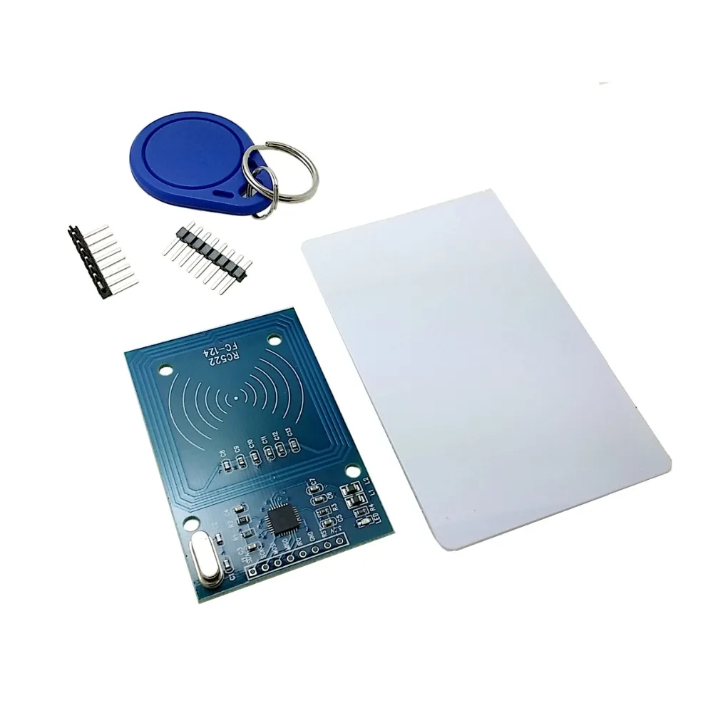 High Quality MFRC-522 RC522 RFID NFC Reader RF IC Card Inductive Sensor Module For Arduino Module + S50 NFC Card + NFC Key Ring
High Quality MFRC-522 RC522 RFID NFC Reader RF IC Card Inductive Sensor Module For Arduino Module + S50 NFC Card + NFC Key Ring