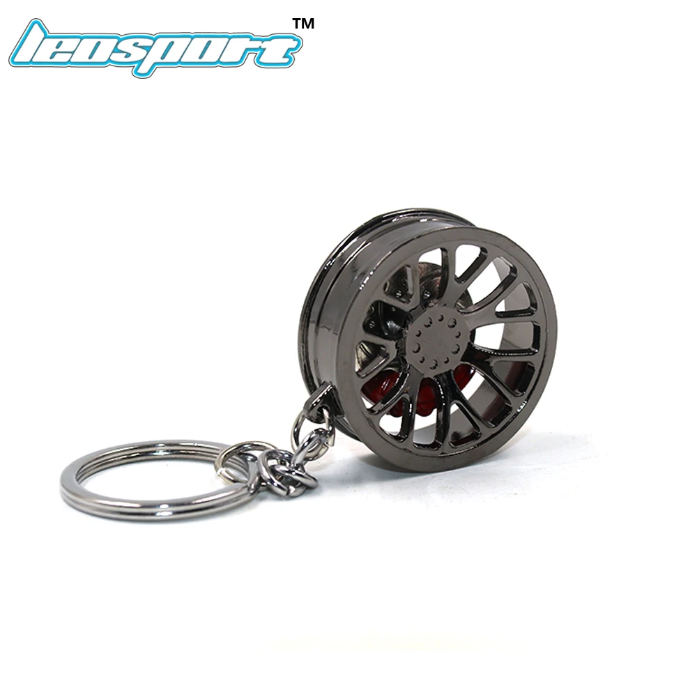 LEOSPORT-RIM брелок для ключей колеса автомобиля Nos турбо брелок металлический с тормозными дисками 003