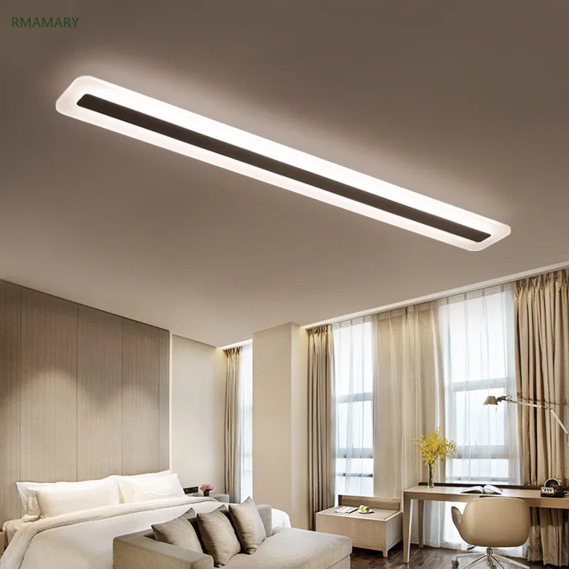 Modern minimalist led light strip ceiling lamp living room bedroom office dining aisle balcony 110-220V | Лампы и освещение