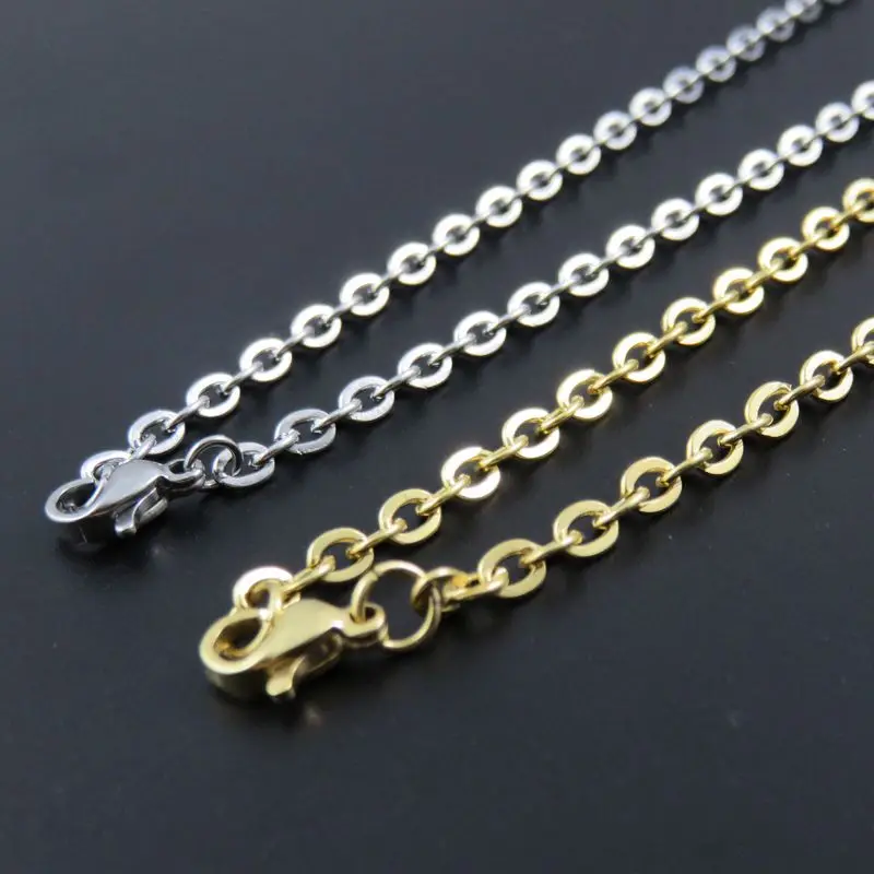 Цепочка из нержавеющей стали для мужчин и женщин Классическая цепь золотого