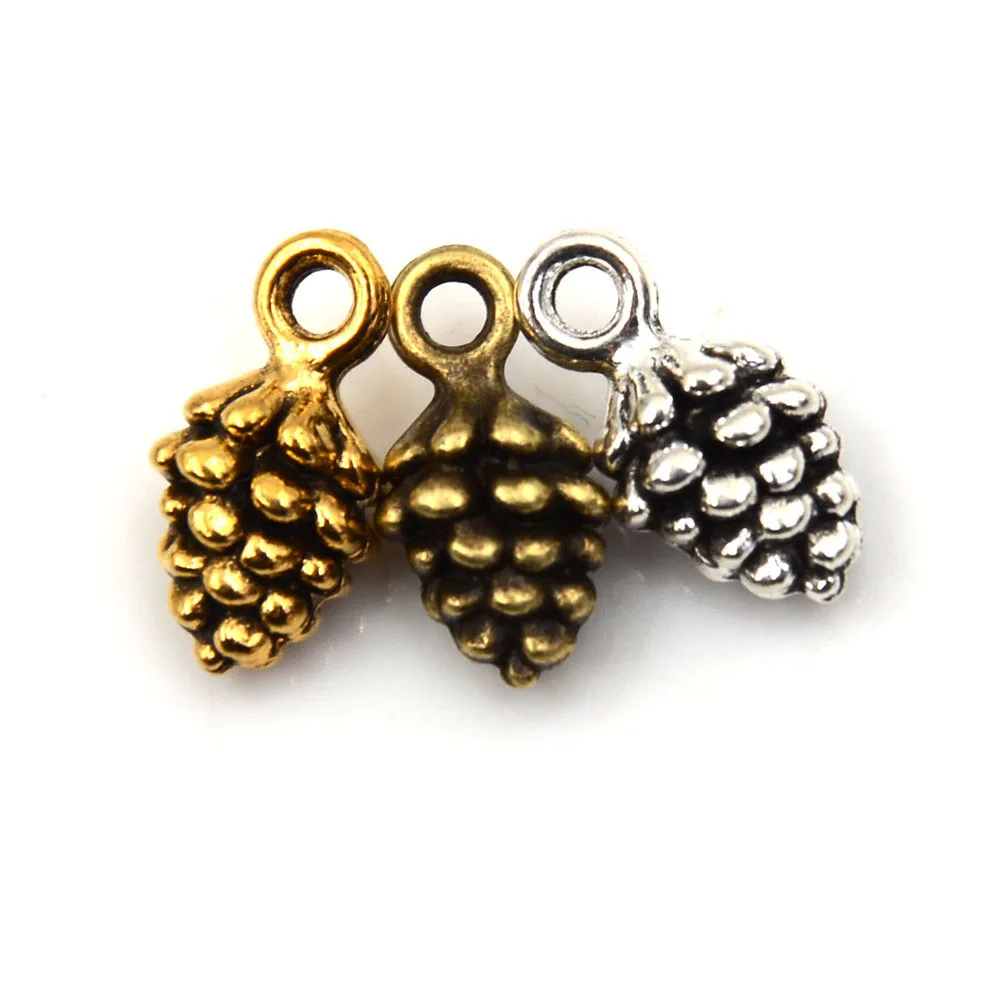 Продажа 10 шт DIY браслет ожерелье Подвески Pinecone 14*7 мм Античное изготовление кулон