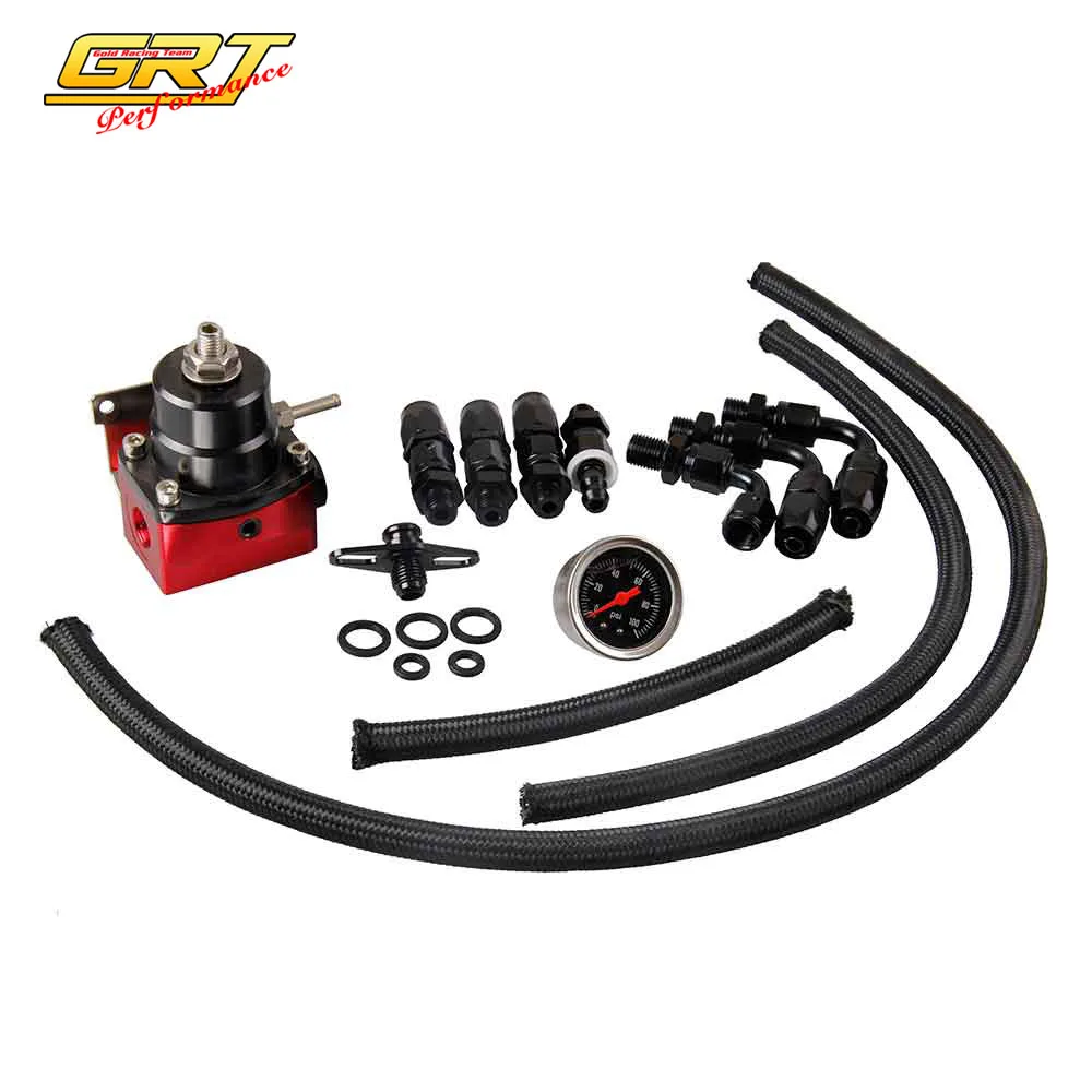 GRT Универсальный Полный черный обходной канал распыления FPR топлива Давление