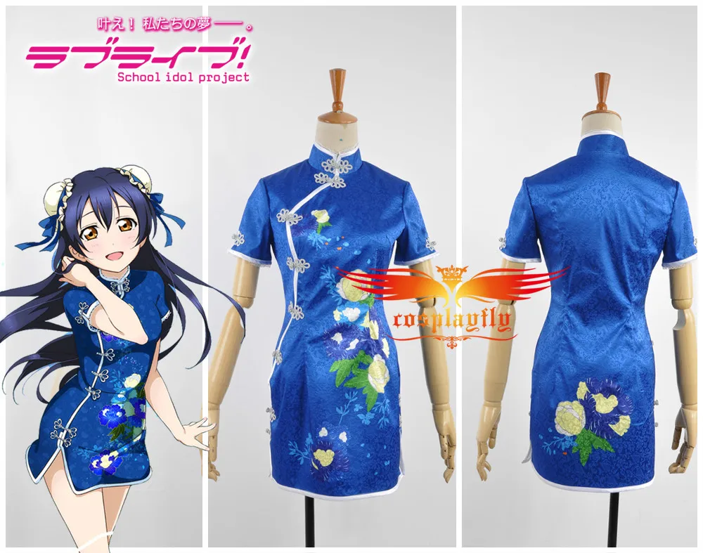 Люблю жить! August SR Sonoda Umi костюм с коротким рукавом-Чонсам для косплея Шпилька