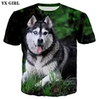 YX GIRL 2018 летняя новая мужская 3d Футболка с принтом животных Волккрасная пандахомяккоала Мужские Женские крутые повседневные футболки