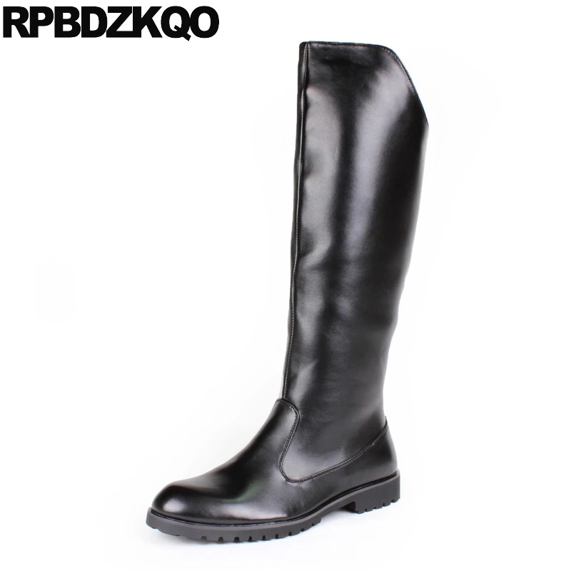 

Non Slip Boots Men's Shoes Knee High Fall Fashion Tall Plus Size Black Riding Waterproof 2021 Top Male Comfortable Footwear