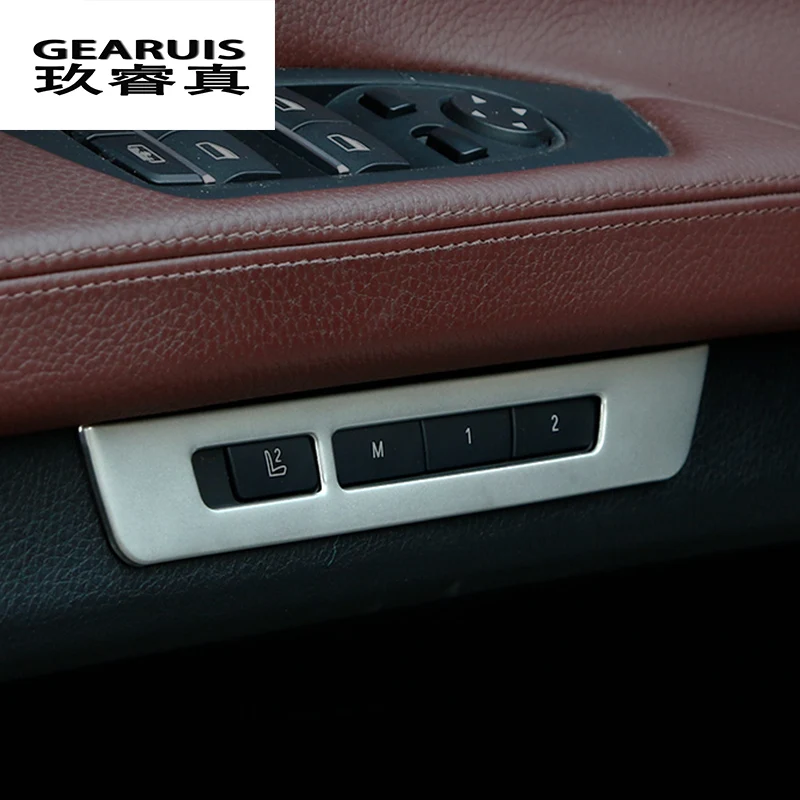 

Car Styling Door Seat Memory Button Switch Decoration Frame Trim Cover Sticker For BMW 7 Series F01 F02 740Li 730Li Accessories