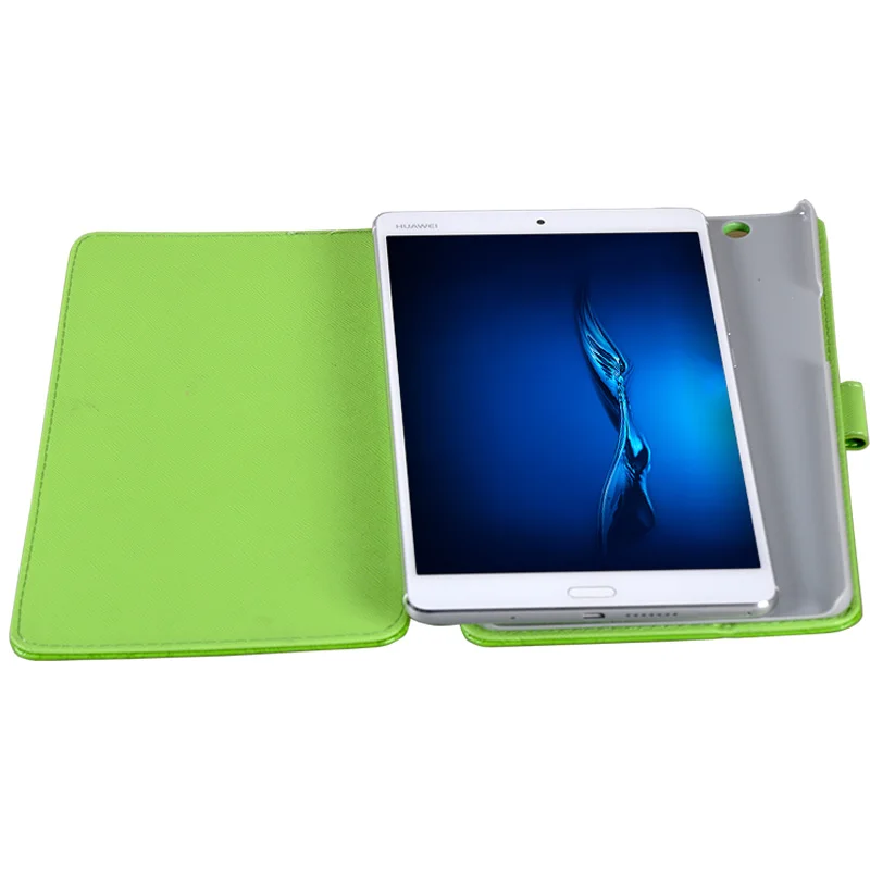Чехол подставка из искусственной кожи с магнитным принтом для планшета Huawei MediaPad