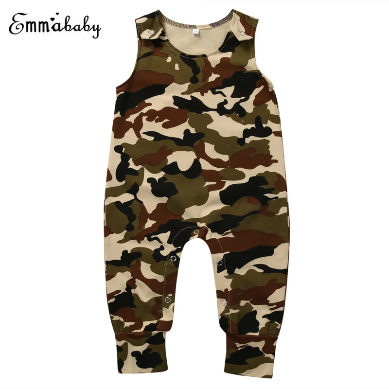 2018 Одежда для новорожденных девочек камуфляжные боди мальчиков костюмы с