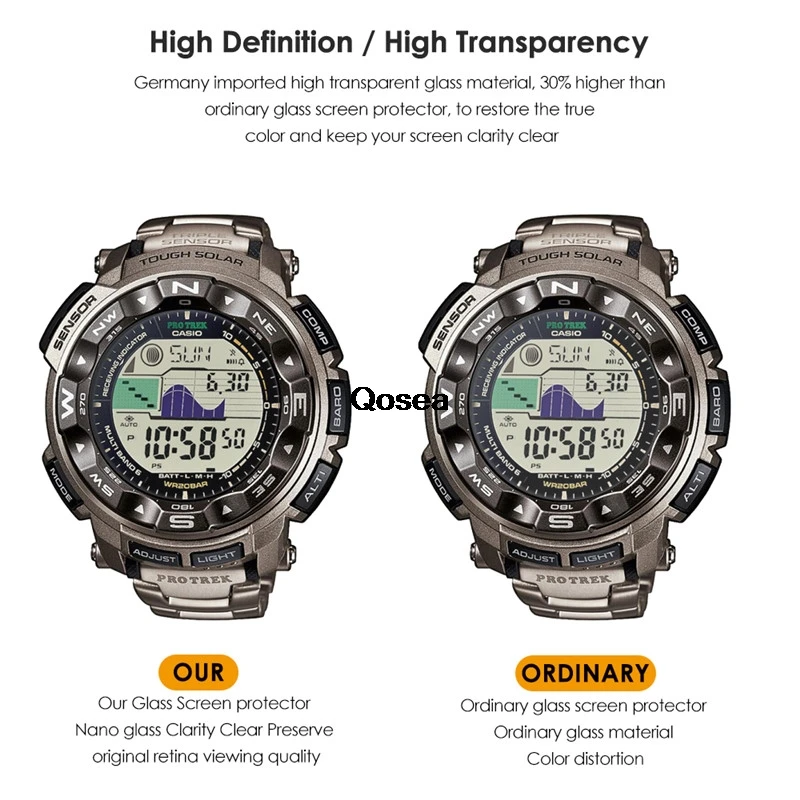 (2 шт) для Casio PRW 2500 протектор экрана из закаленного стекла Ультратонкий Прозрачный