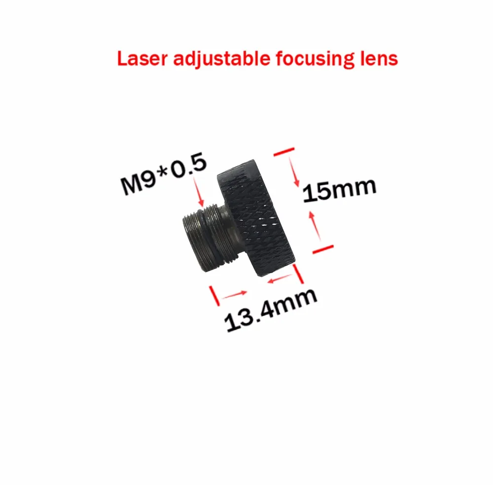 

Adjustable focusing lens three Layer coated glass M9*0.5 for 405nm 445nm 450nm 1w 2w 2.5w 3w 5.5w laser diode module lens