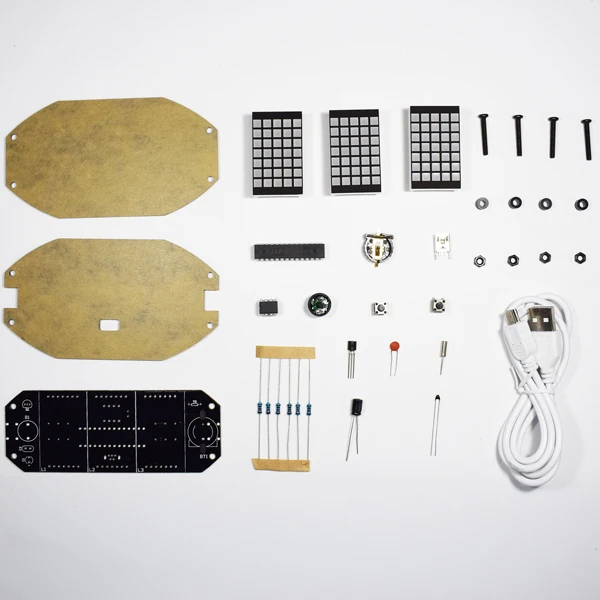 Новый DIY точечный светодиодный светильник электронные цифровые часы набор