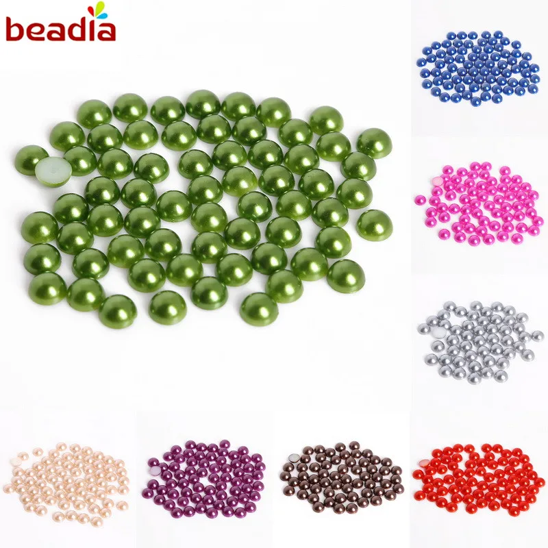 200 _ 19 цветов на выбор полукруглые бусины с имитацией жемчуга из АБС-пластика