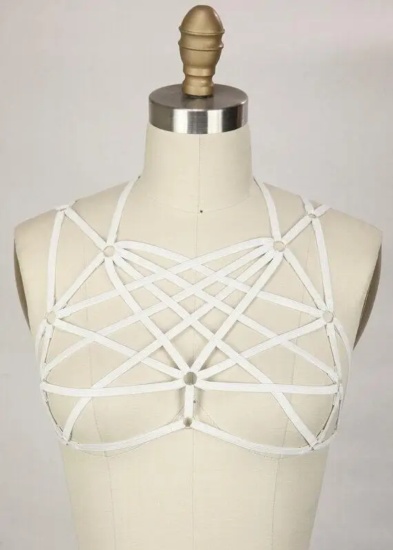 Новая Мода Пастель Гот бюст bralette нагрудный ремень бандаж пояс бюстгальтер