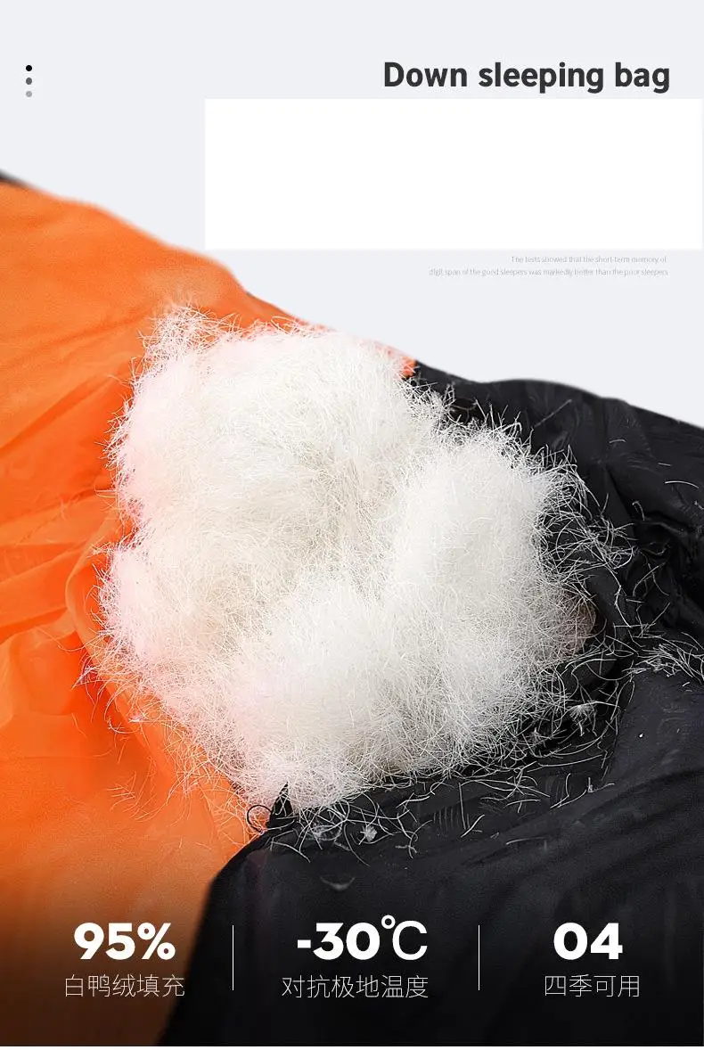 WOEN Outdoor camping Down sleeping bag autumn individual Ultra-light warm 1200g Duck down | Спорт и развлечения