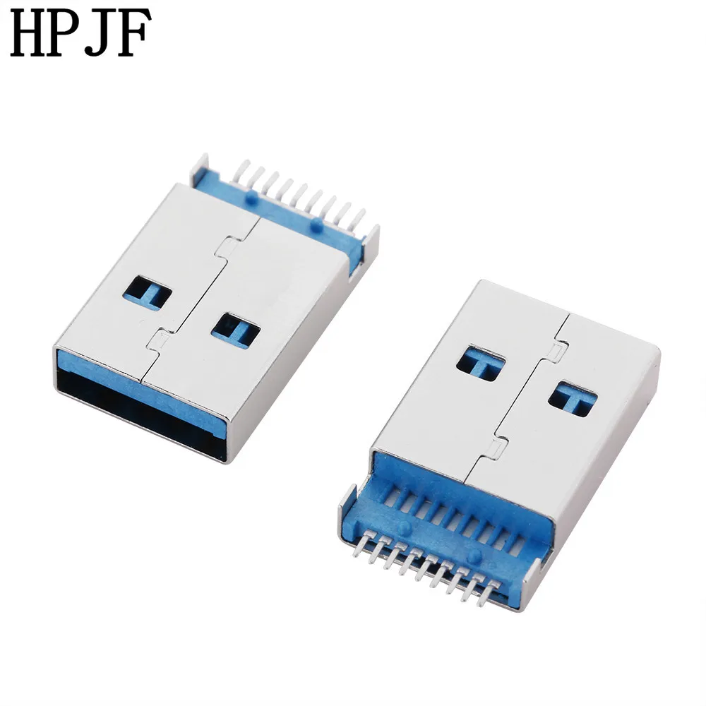 5 шт./лот USB 3,0 type-A Мужской 9 Pin SMT SMD 2 Pin DIP PCB установочный разъем
