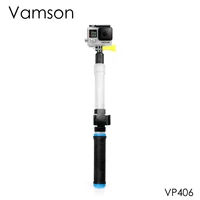 vamson for go pro accessories floating extension pole stick floaty monopod with wifi remote clip for gopro hero 5 4 3 vp406