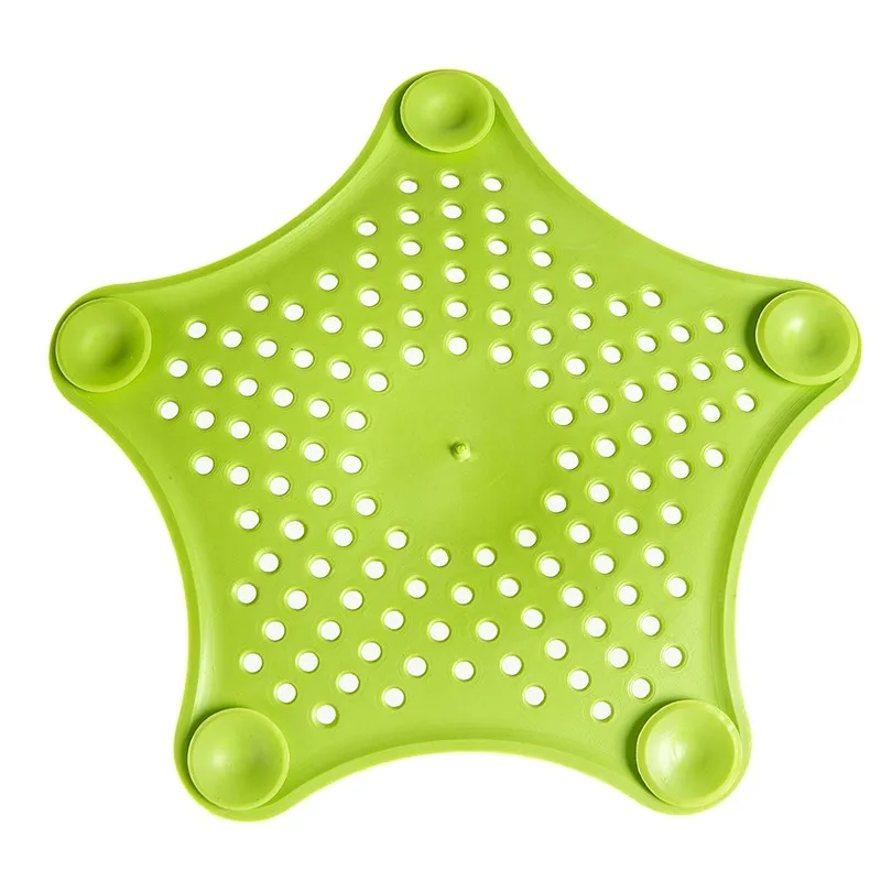 Креативный Силиконовый Фильтр для кухонной раковины с пятиконечной звездой под