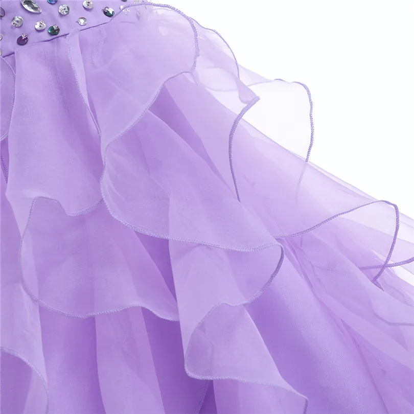 Элегантные белые платья TiaoBug из органзы с блестками и цветами для девушек