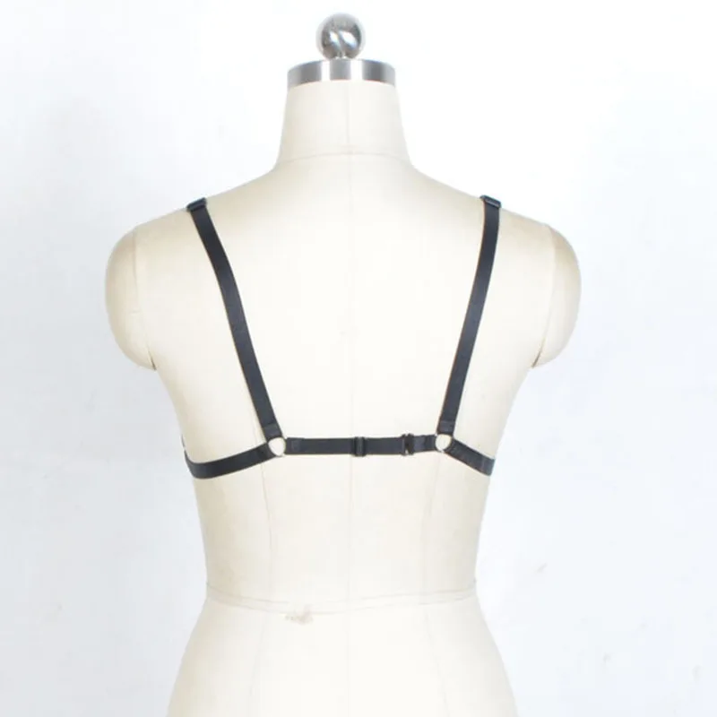 New Women sexy harness cage bra Fetish Exotic Apparel Harajuku Gothic lingerie pastel goth bondage | Женская одежда