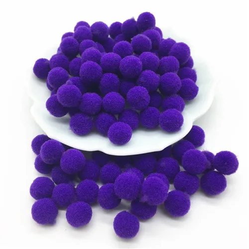 32 Dark purple 10 мм многоцветный помпон, мягкие круглые пушистые Помпоны, плюшевые помпоны для рукоделия, мячи, пушистые Помпоны, домашние украшения для детских игрушек, самодельные принадлежности, 100 шт - Цвет: 32 Dark purple