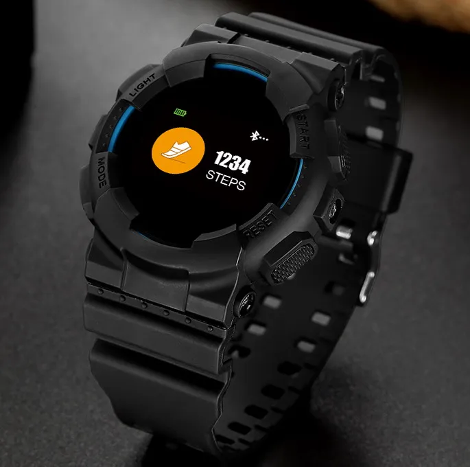 Мужские часы GIMTO уличный светодиодный смарт браслет фотография Bluetooth пульсометр