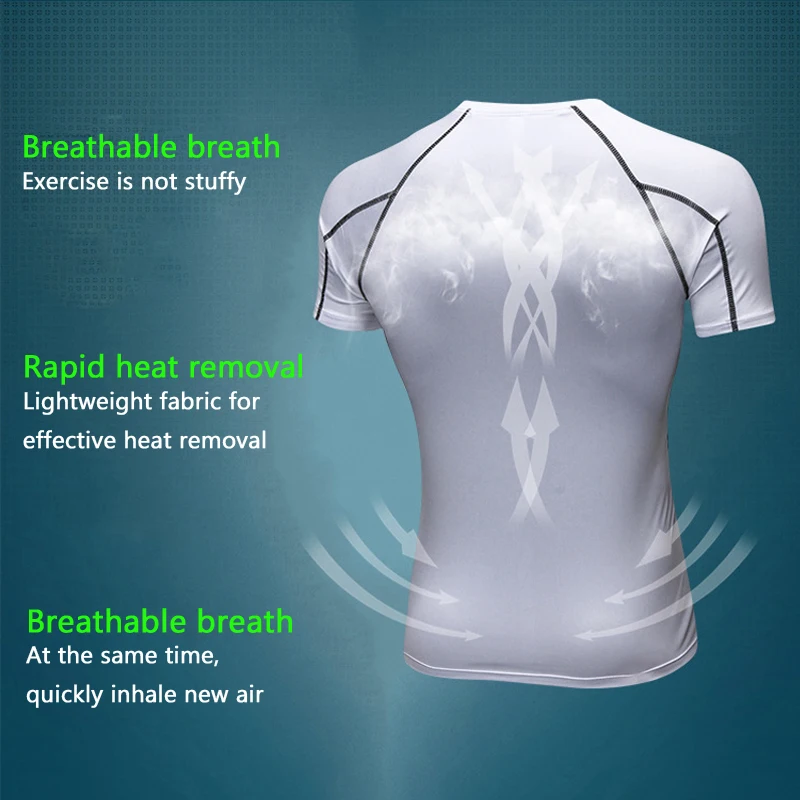 Компрессионный спортивный костюм для бега с коротким рукавом шорты фитнеса