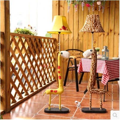 free shipping cottage novel E27 fabric giraffe floor lamp children's room cute cartoon kid present livingroom bedroom1162 | Освещение