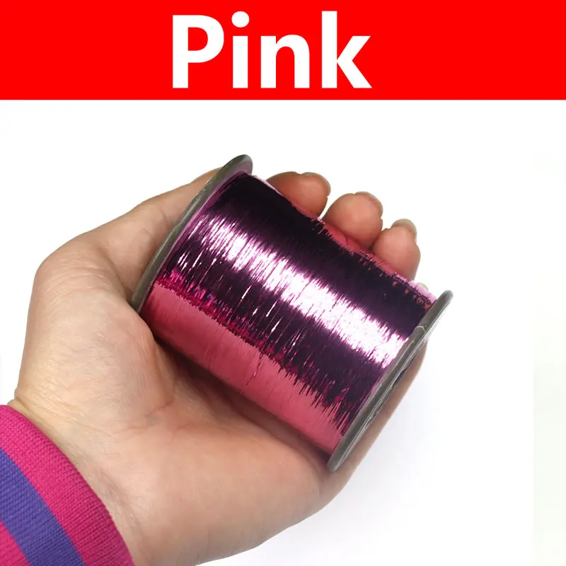 pink Bimoo большая катушка 2000 м 1/10 0,25 мм плоская Мишура для завязывания мушек стример Nymph Midge материал ребра - Цвет: pink