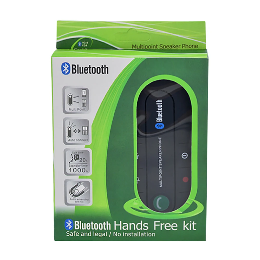Bluetooth Handsfree Car Kit Солнцезащитный козырек клип динамик телефонный Звонок MP3