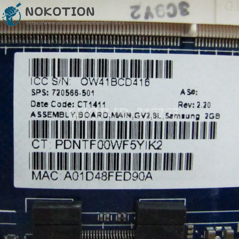 NOKOTION 720566 001 501 Материнская плата для HP Envy TouchSmart 15 J J053CL материнская ноутбука HM87 DDR3L