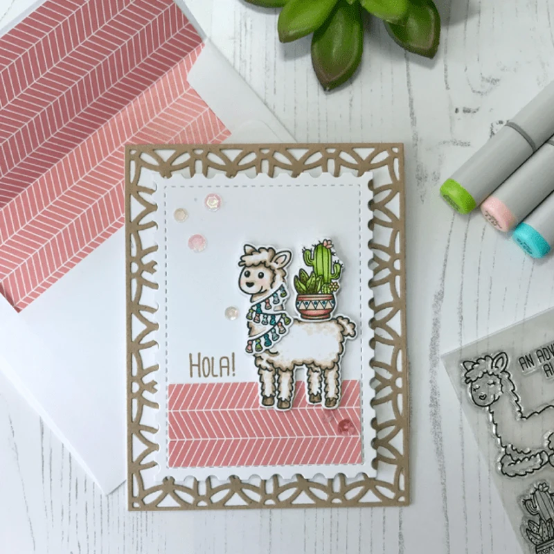 Llama Just Say прозрачный силиконовый набор штампов для скрапбукинга/фото открытки в