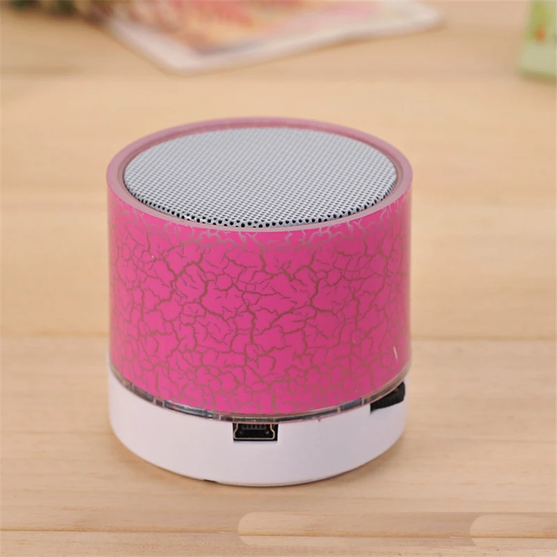 Q JRGK CRACK LED MINI Wireless Bluetooth Speaker TF USB Portable Music Sound Box Subwoofer Loudspeaker For Phone PC With Mic | Электроника