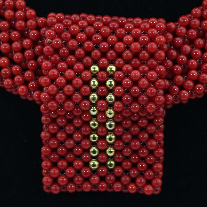 Модные комплекты украшений из коралловых бусин красного вина ручной работы