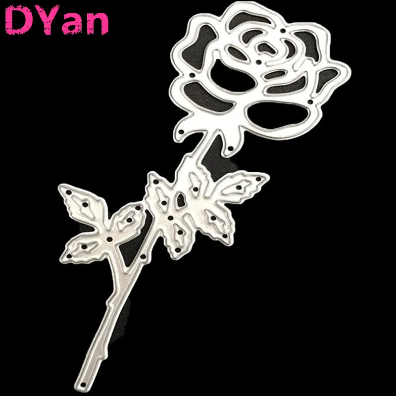 Роза форма вилла металла высечки Скрап заказ выбивая папка Костюм для размера